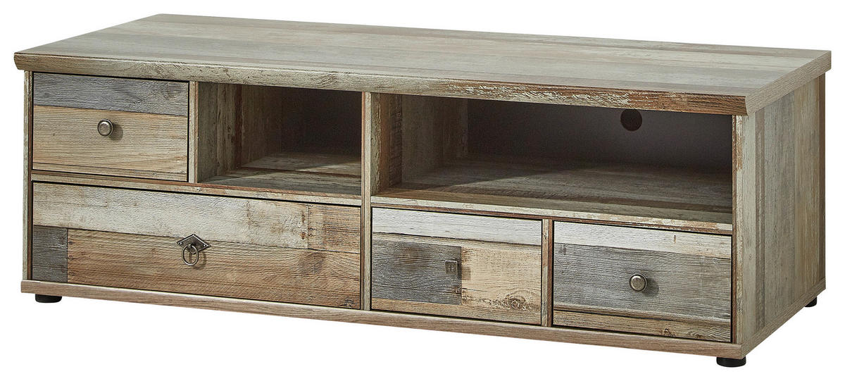 TV-ELEMENT  - črna/barve medenine, Basics, kovina/umetna masa (130/43/52cm) - Livetastic