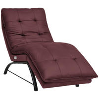 LIEGE in Echtleder Bordeaux  - Bordeaux/Schwarz, Design, Leder/Metall (75/110/190cm) - Chilliano