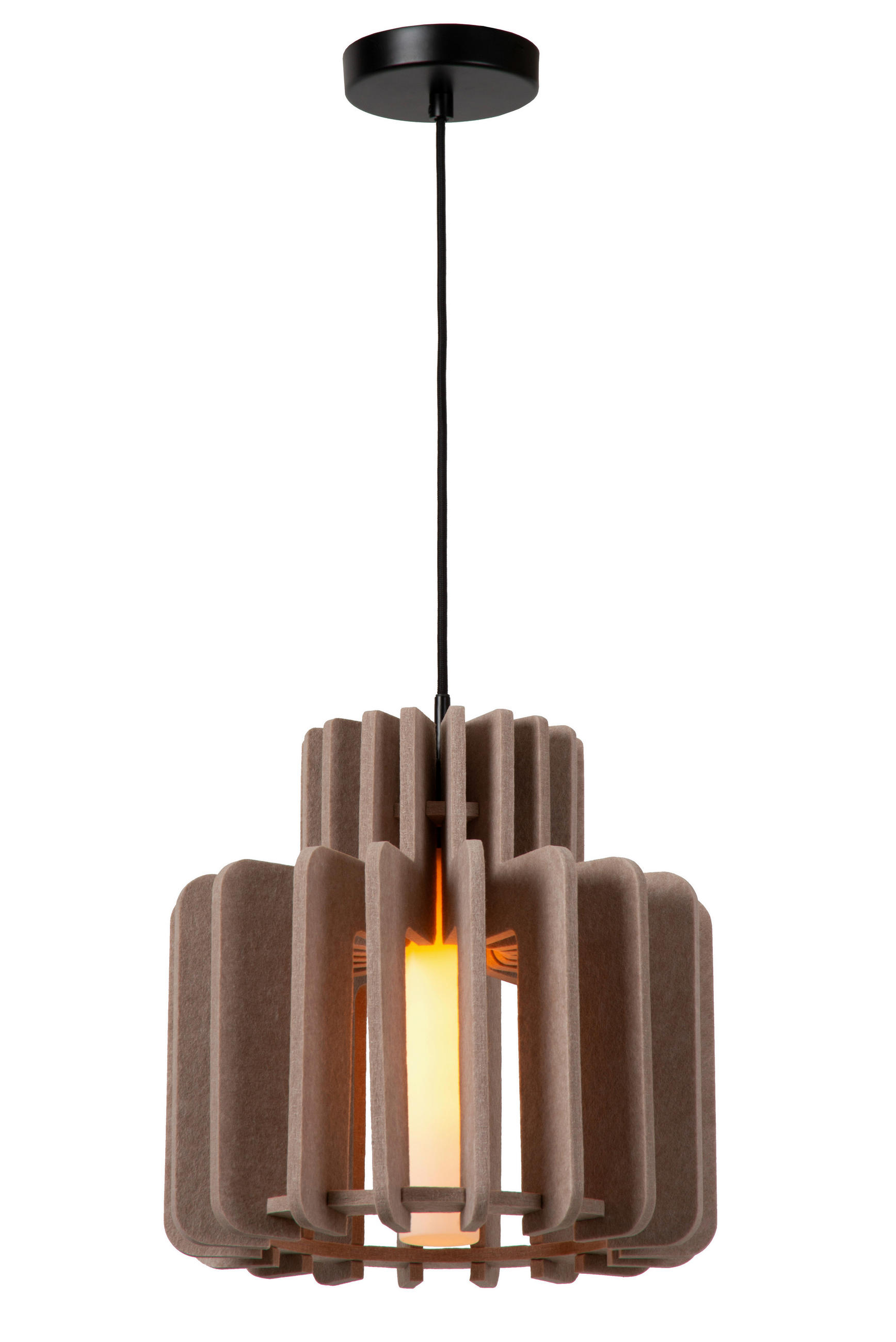 Lucide Hängeleuchte Rollo Weiß, Braun 31x150x31 cm