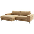 ECKSOFA in Flachgewebe Gelb  177/253 cm  - Gelb/Schwarz, Design, Textil/Metall (177/253cm) - Dieter Knoll