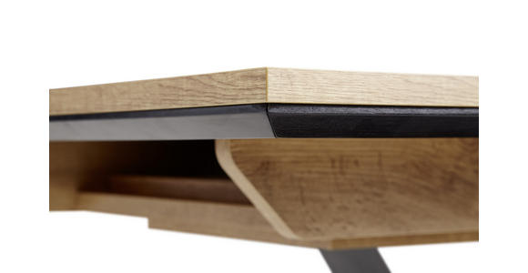 ESSTISCH in Holzwerkstoff 110(150)/70/75,5 cm - Eichefarben/Schwarz, Design, Holzwerkstoff (110(150)/70/75,5cm) - Cantus