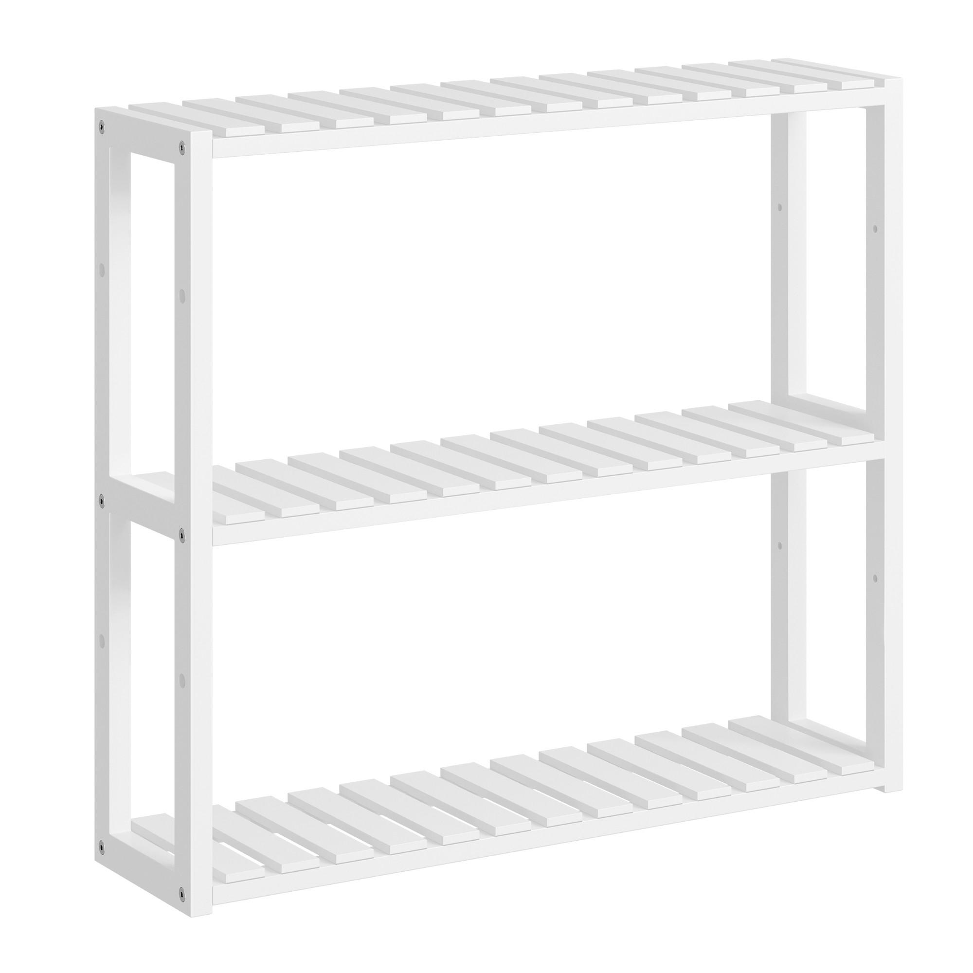 Badezimmerregal Bamboo Shelf Weiß B: 60 cm