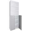 SCHUHSCHRANK Lona  in 70/220/40 cm  - Silberfarben/Schwarz, Design, Holzwerkstoff/Kunststoff (70/220/40cm) - MID.YOU