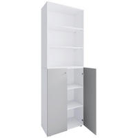 SKOSKÅP Lona  i 70/220/40 cm  - vit/silver, Design, trämaterial/plast (70/220/40cm) - MID.YOU