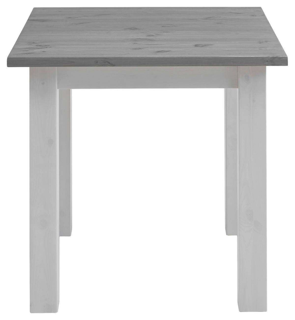 ESSTISCH in Holz 78/78/78 cm  - Weiß/Grau, ROMANTIK / LANDHAUS, Holz (78/78/78cm) - Boxxx