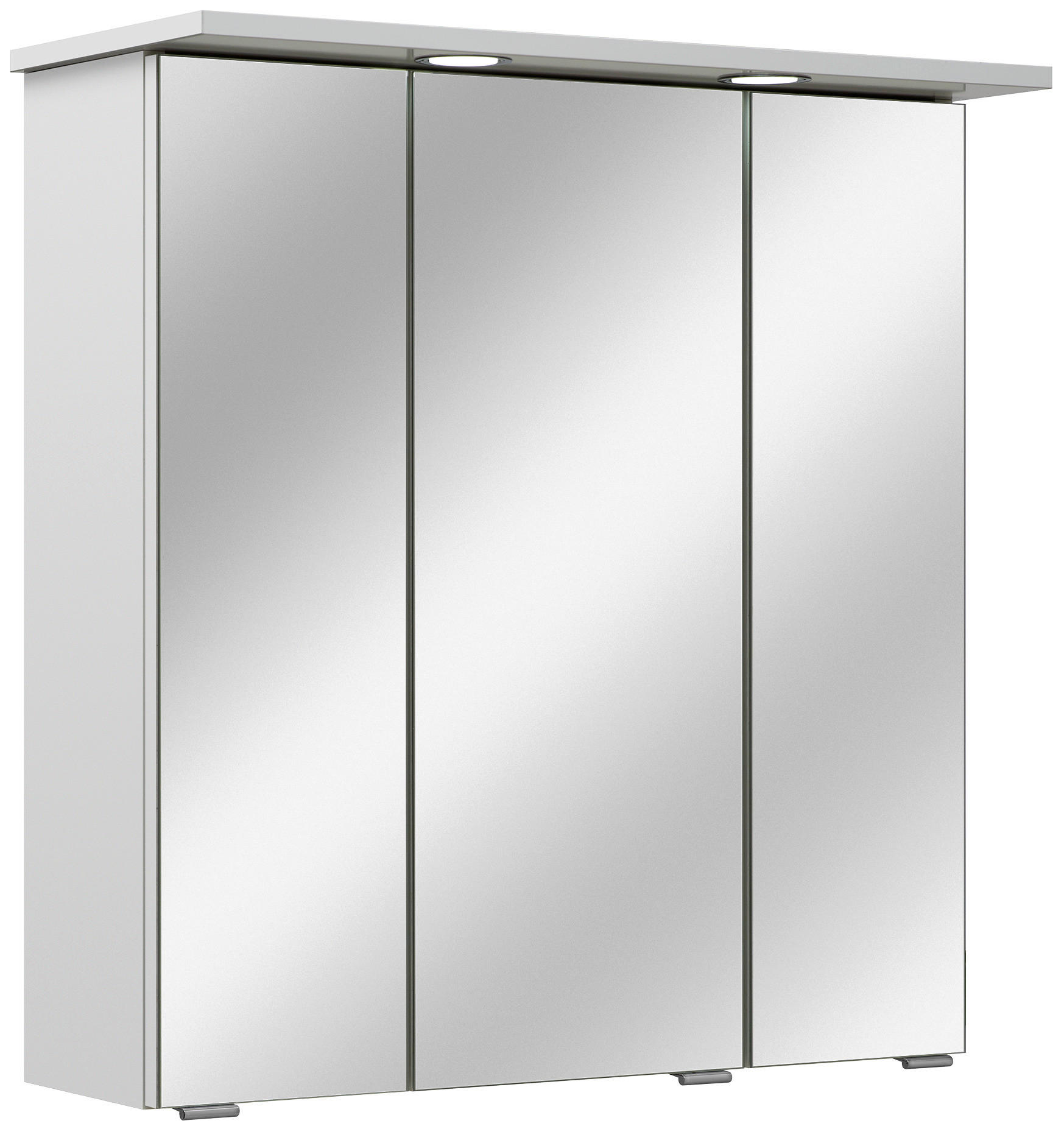 SPIEGELSCHRANK 65/70/18 cm  - Chromfarben/Weiß, KONVENTIONELL, Glas/Holzwerkstoff (65/70/18cm) - Xora