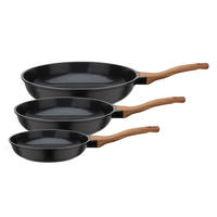 PFANNENSET NATURAL FIT 3-teilig  - Schwarz, Basics, Metall - GSW