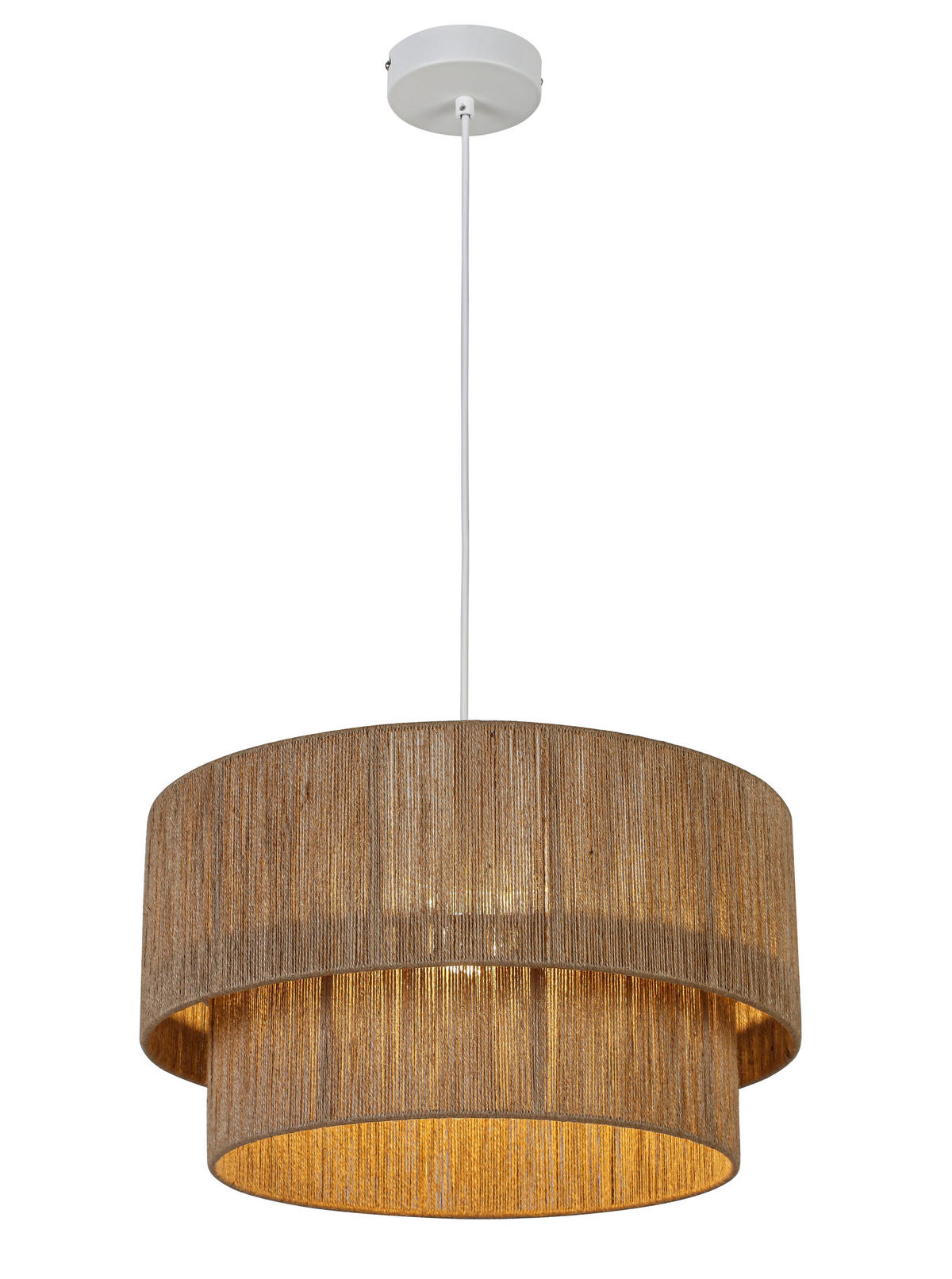 TAKLAMPA 45/27 cm  - vit/brun, Natur, metall/textil (45/27cm) - Novel