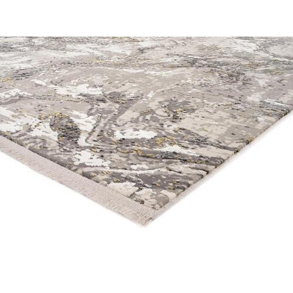 Thumbnail - Dieter Knoll Läufer Lilie, Grau, Gold, Textil, rechteckig, 80x200 cm, Care & Fair, für Fußbodenheizung geeignet, in vers...