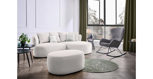 ECKSOFA in Bouclé Hellrosa  - Sandfarben/Hellrosa, MODERN, Kunststoff/Textil (235/166cm) - Hom`in