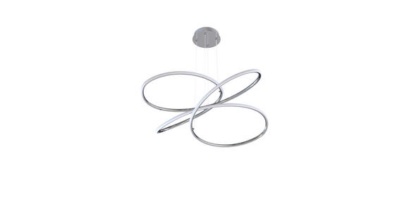 LED-HÄNGELEUCHTE 84,5/150 cm  - Silberfarben, Design, Kunststoff/Metall (84,5/150cm) - Novel