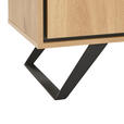 LOWBOARD in 180/56/40 cm - Eichefarben/Schwarz, LIFESTYLE, Holzwerkstoff/Metall (180/56/40cm) - Xora