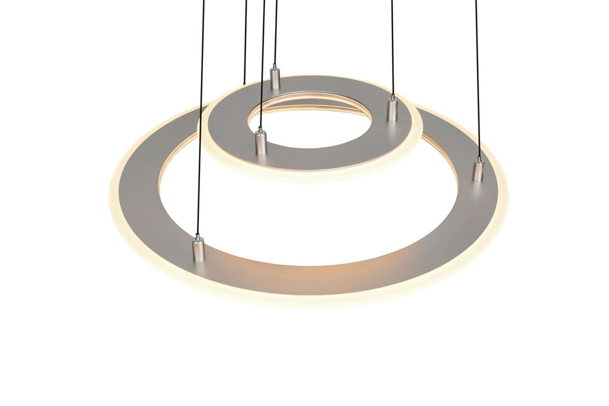 LED-HÄNGELEUCHTE 72,5/200 cm  - Nickelfarben, Design, Metall (72,5/200cm) - Trio Leuchten