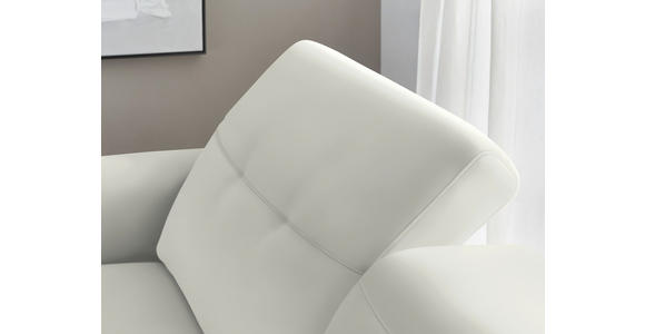 ECKSOFA in Echtleder Weiß  163/305 cm  - Eichefarben/Schwarz, Design, Leder/Holz (163/305cm) - Novel
