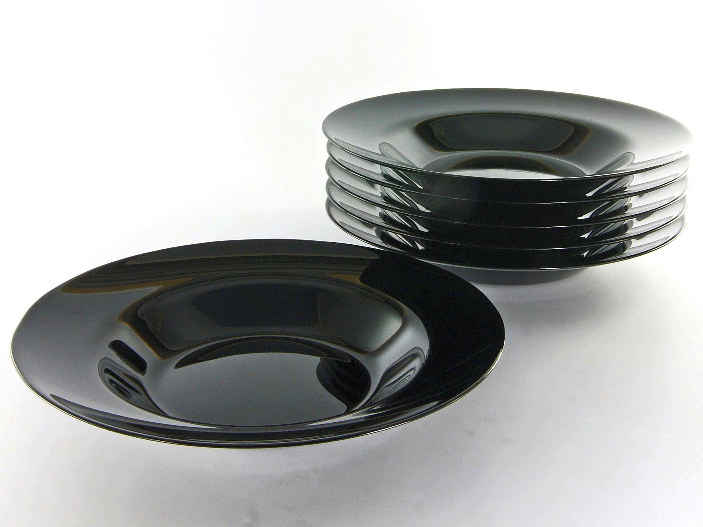 PASTATELLER Italien Party Schwarz  29 cm   - Schwarz, Basics, Glas (29cm) - Creatable