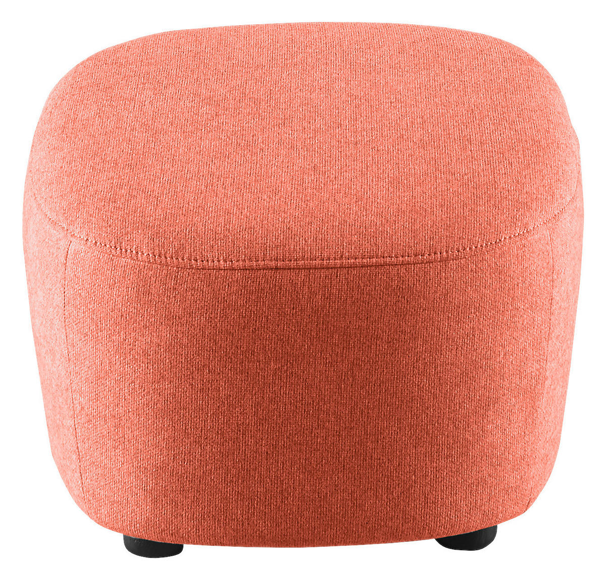 HOCKER Webstoff Koralle  - Koralle/Schwarz, Design, Kunststoff/Textil (54/41/57cm) - SetOne by Musterring