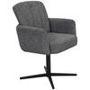 ARMLEHNSTUHL  in Eisen Leinenoptik  - Dunkelgrau/Schwarz, LIFESTYLE, Holz/Textil (58/86/64cm) - Livetastic