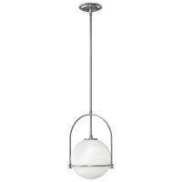 HÄNGELEUCHTE 28.9/50.3 cm    - Nickelfarben, Design, Glas/Metall (28.9/50.3cm) - Elstead Lighting