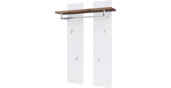 GARDEROBENPANEEL in 91/135/25 cm - Eichefarben/Weiß, Design, Holz/Holzwerkstoff (91/135/25cm) - Novel