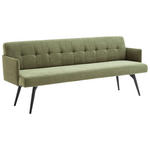SITZBANK 206/85/69 cm Cord Hellgrün Metall  - Schwarz/Hellgrün, Design, Textil/Metall (206/85/69cm) - Johann Jakob
