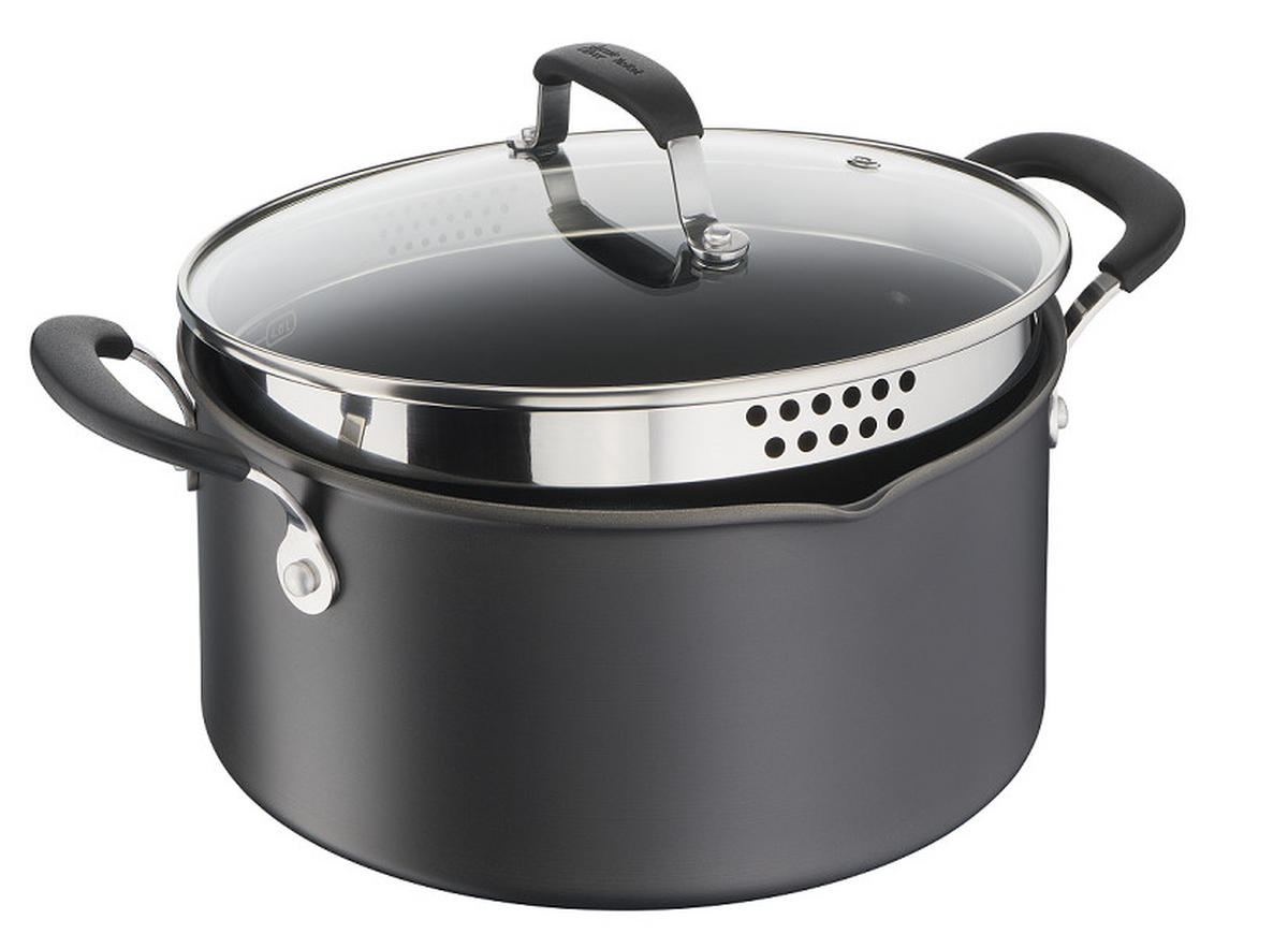 STEKGRYTA 20 cm  - svart/transparent, Design, metall/glas (20cm) - Tefal