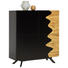 KOMMODE - Eichefarben/Schwarz, Design, Holzwerkstoff/Metall (107/122/41,5cm) - Carryhome KOMMODE - Eichefarben/Schwarz, Design, Holzwerkstoff/Metall (107/122/41,5cm) - Carryhome