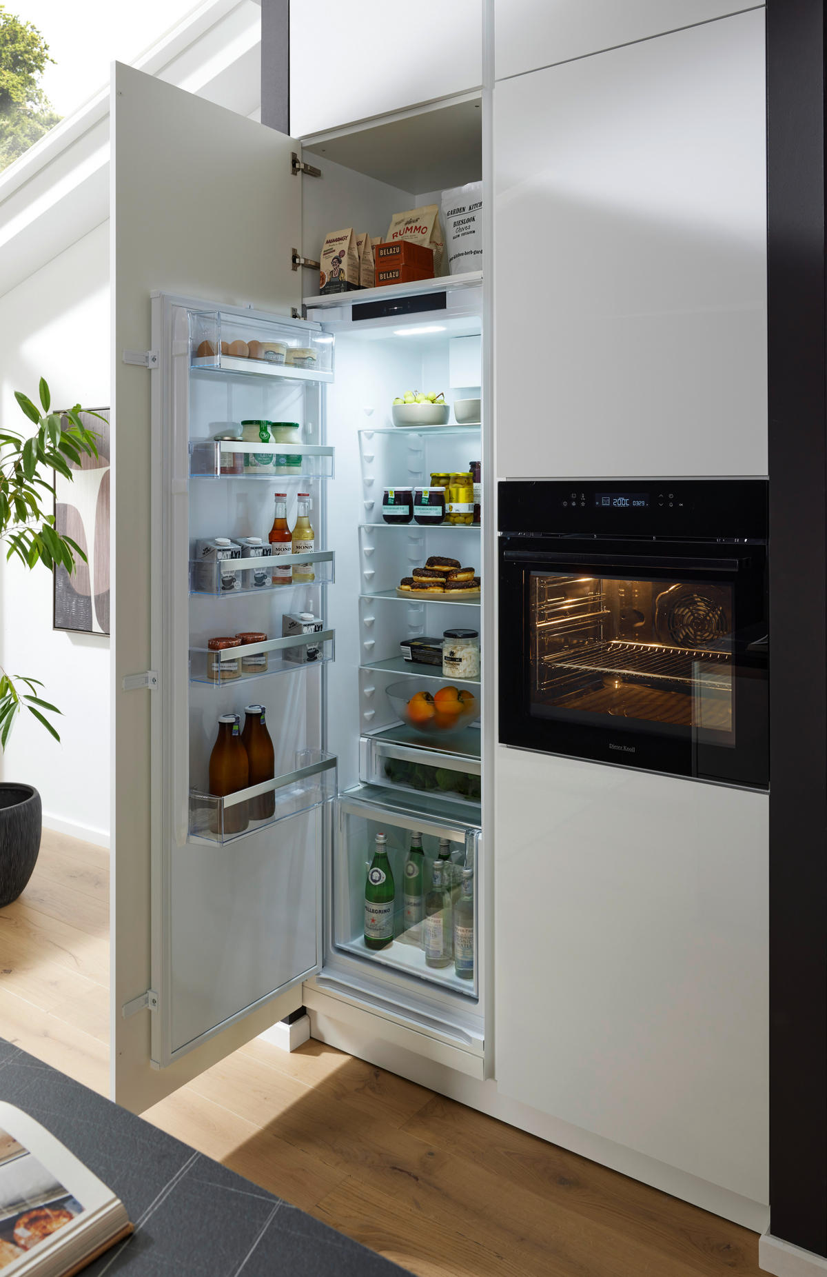 EINBAUKÜCHE ULTRA GLISS  - Weiß, Design, Holzwerkstoff - Novel