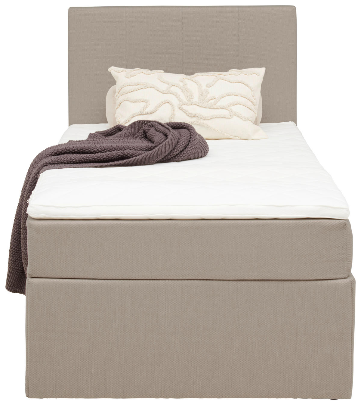 BOXBETT 90/200 cm  in Sandfarben  - Sandfarben/Schwarz, Basics, Kunststoff/Textil (90/200cm) - P & B