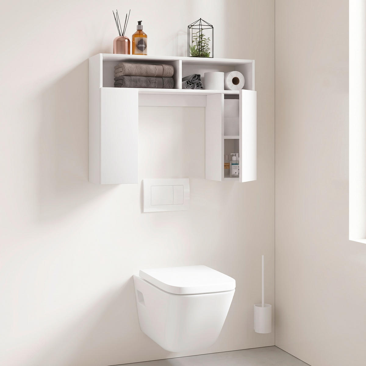 BADEZIMMERREGAL 76/61/20 cm  - Weiss, Modern, Holzwerkstoff (76/61/20cm) - MID.YOU