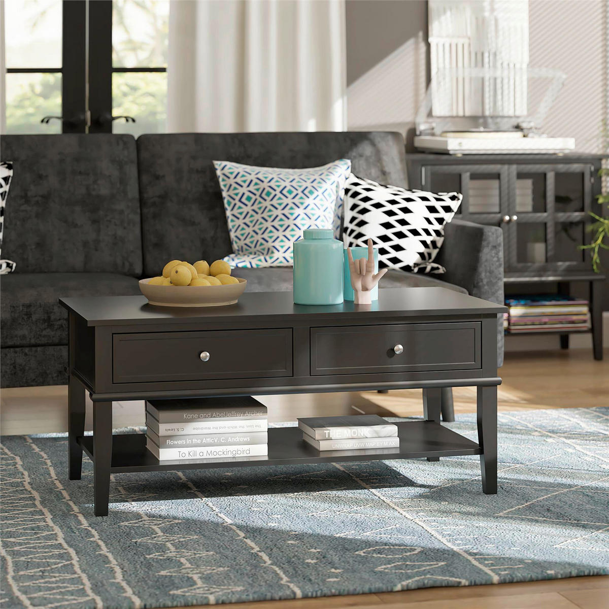 COUCHTISCH in Holzwerkstoff  - Silberfarben/Schwarz, Design, Holzwerkstoff/Metall (103/46/52cm) - MID.YOU