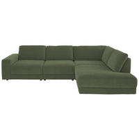 ECKSOFA  Chenille, Jacquard Grün  - Schwarz/Grün, Design, Kunststoff/Textil (316/242cm) - Niels Andersson