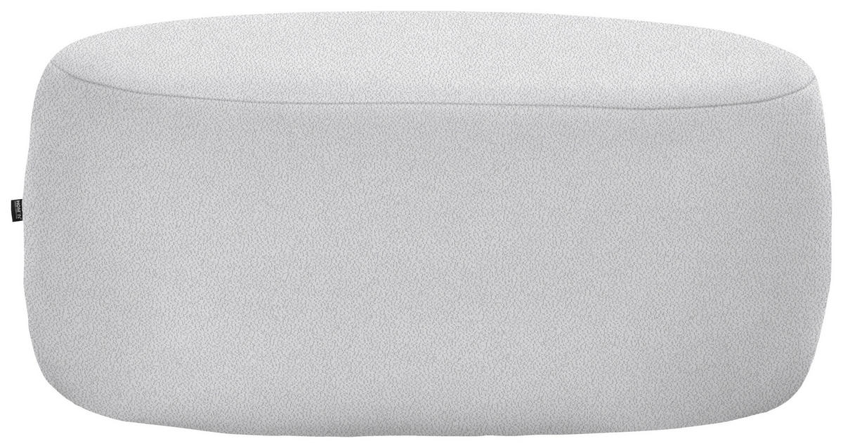 HOCKER in Textil Hellgrau  - Hellgrau/Schwarz, MODERN, Kunststoff/Textil (88/43/66cm) - Hom`in