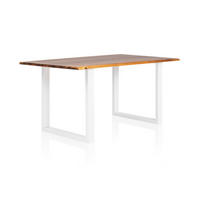 ESSTISCH in Holz 200/100/75 cm   - Weiß/Naturfarben, MODERN, Holz/Metall (200/100/75cm) - Livetastic