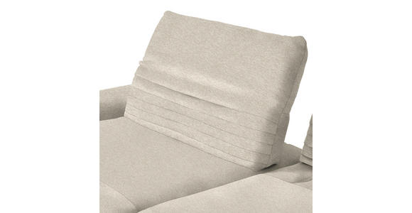 ECKSOFA  in Teddystoff Beige  170-195/280 cm  - Beige/Schwarz, Design, Textil/Metall (170-195/280cm) - Dieter Knoll