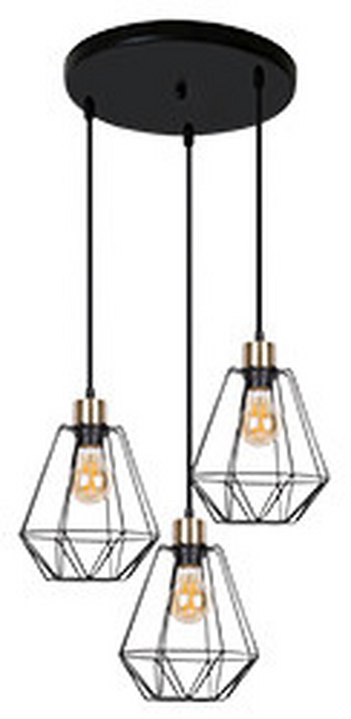HÄNGELEUCHTE 44/44/100 cm  - Schwarz, Design, Metall (44/44/100cm)