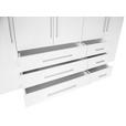 DREHTÜRENSCHRANK  in Weiß, Weiß Hochglanz  - Weiß Hochglanz/Alufarben, KONVENTIONELL, Holzwerkstoff/Metall (244/218,6/59,4cm) - Xora