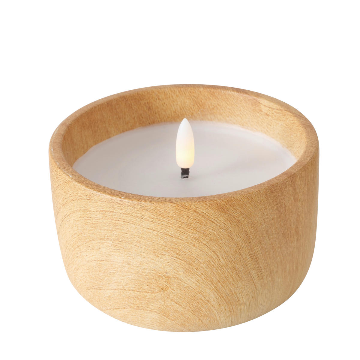 LED GYERTYA 12/8 cm  - natúr színű/fehér, Design, kő/természetes anyagok (12/8cm)