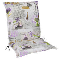 SESSELAUFLAGE Floral  - Violett/Grau, LIFESTYLE, Textil (50/9/110cm)