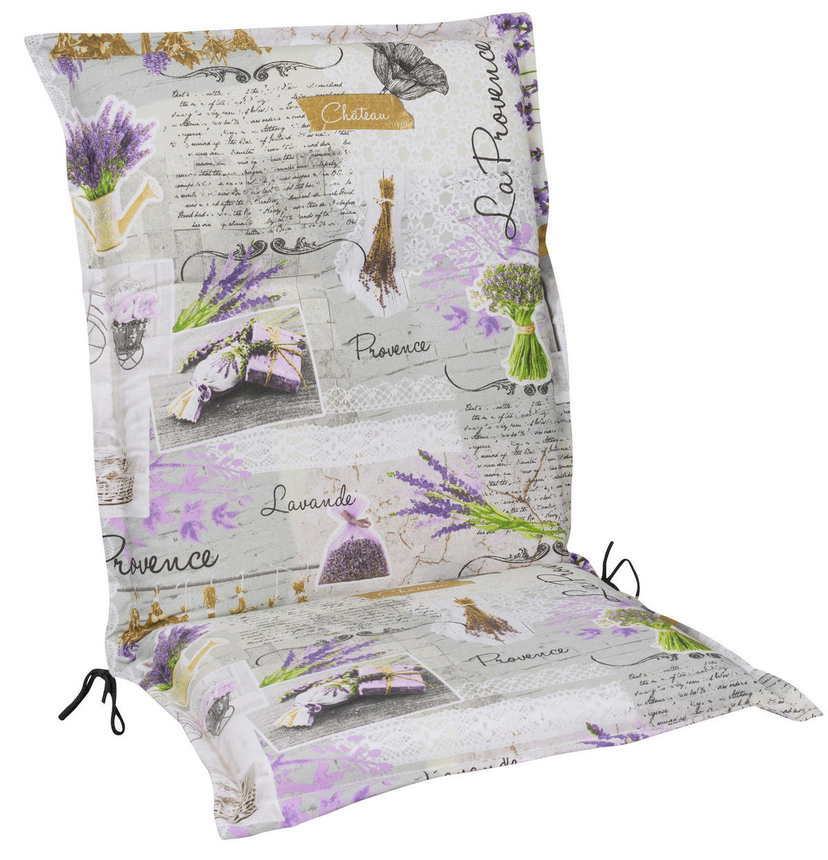 SESSELAUFLAGE Floral  - Violett/Grau, LIFESTYLE, Textil (50/9/110cm)