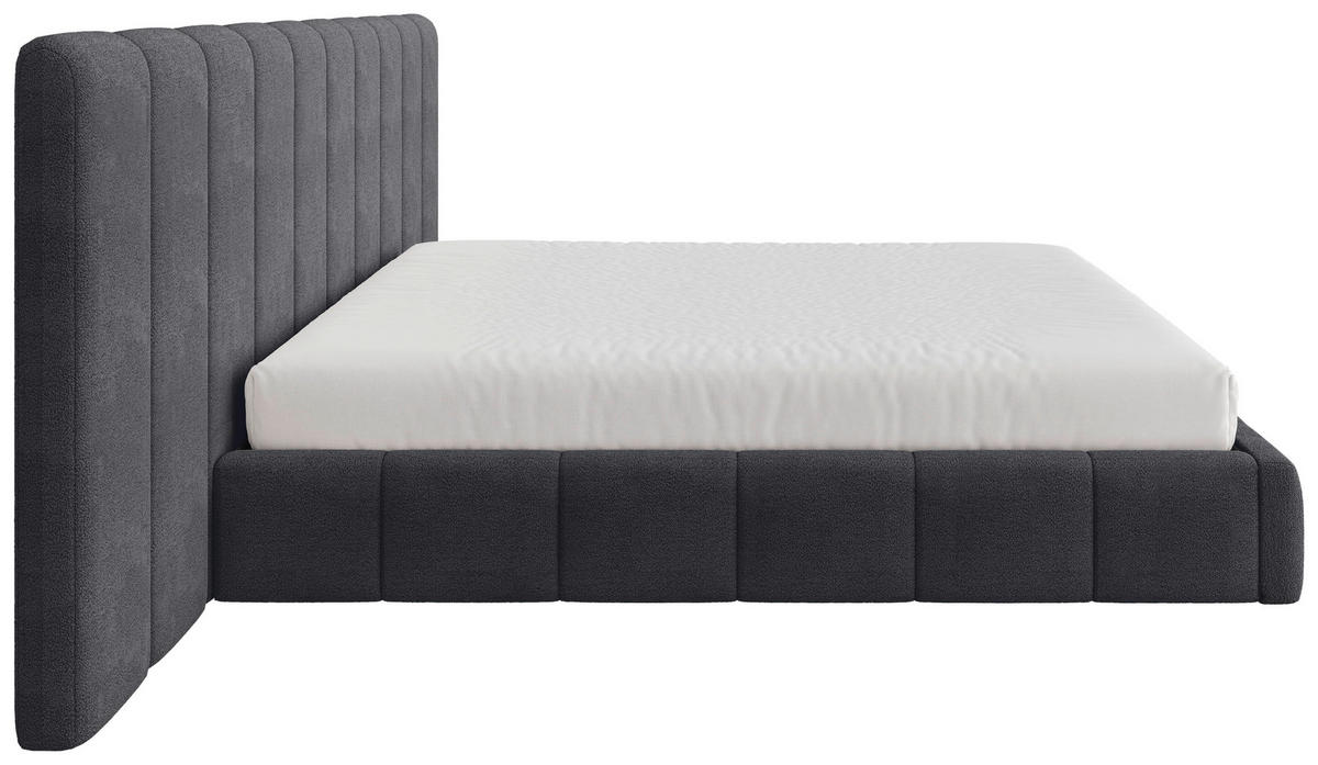 POLSTERBETT 180/200 cm  Anthrazit  - Anthrazit/Schwarz, Design, Holz/Kunststoff (180/200cm) - Carryhome