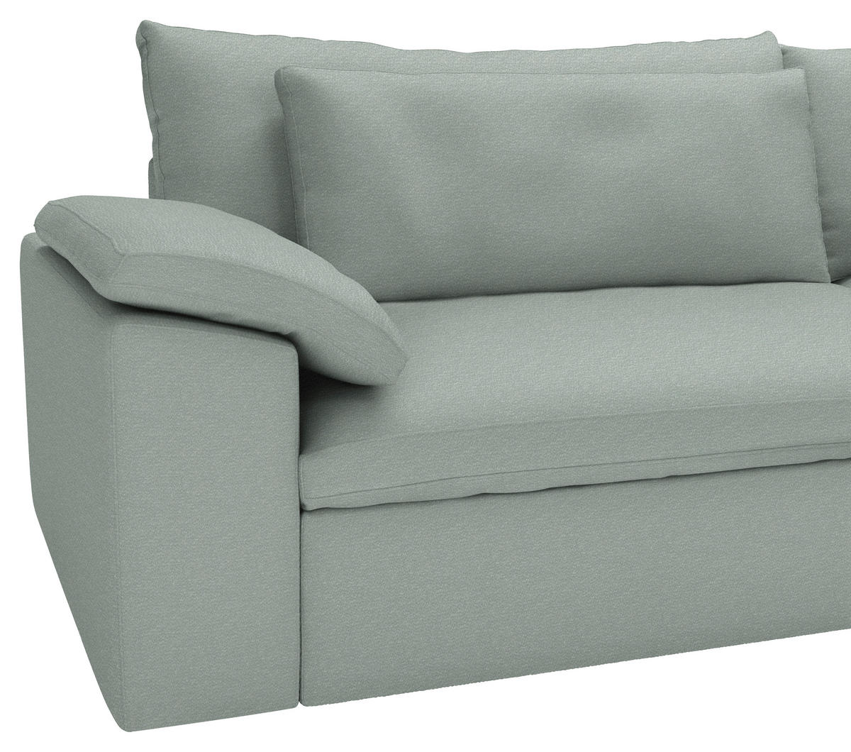 ECKSOFA  Chenille Hellgrau  - Hellgrau/Schwarz, Modern, Kunststoff/Textil (306/198cm) - Carryhome