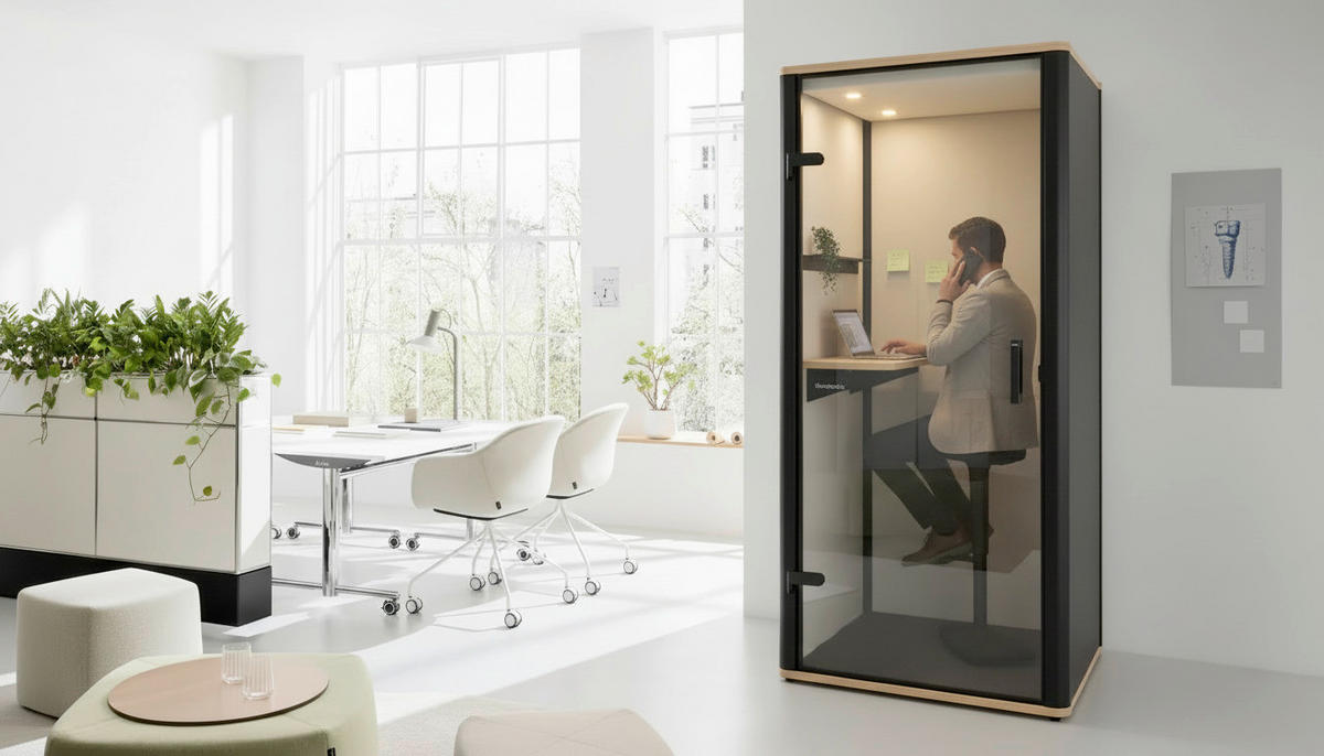 TELEFONBOX BOSSELINO UNO - Schwarz, MODERN, Glas/Holzwerkstoff (100,2/215,5/99,4cm) - Bosse