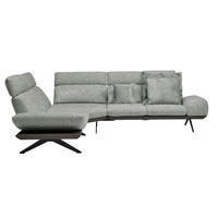 ECKSOFA in Flachgewebe Grau  239/270 cm  - Dunkelgrau/Schwarz, Design, Textil/Metall (239/270cm) - Koinor