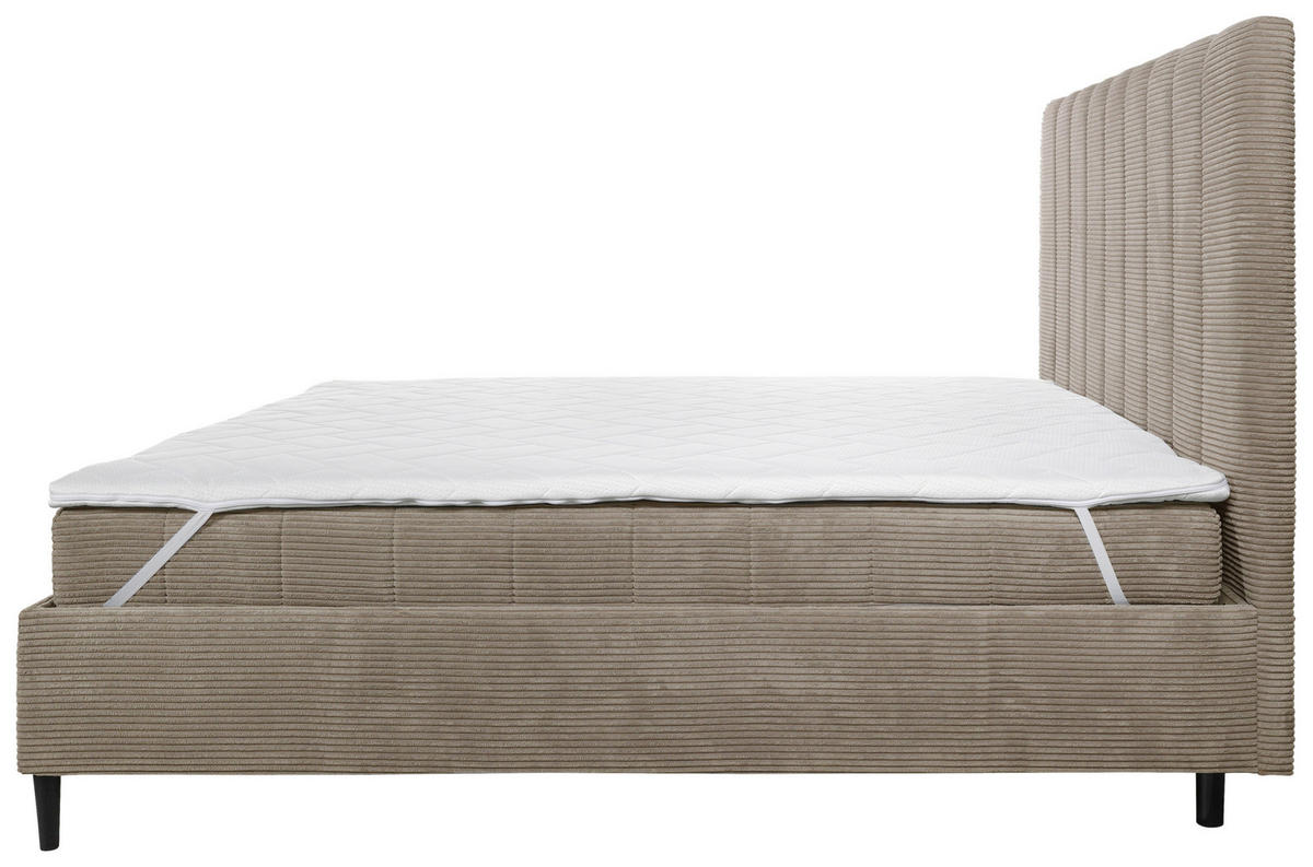 POLSTERBETT Matratze, Lattenrost 180/200 cm  in Beige  - Beige/Creme, LIFESTYLE, Holz/Textil (180/200cm) - Livetastic