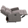 2-SITZER-SOFA Mikrofaser Grau  - Schwarz/Grau, KONVENTIONELL, Kunststoff/Textil (127/105/93cm) - Xora
