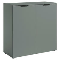 KOMODA  90/90/40 cm  žalfijazelena  - žalfijazelena/crna, Osnovno, pločasti materijal/plastika (90/90/40cm) - Xora