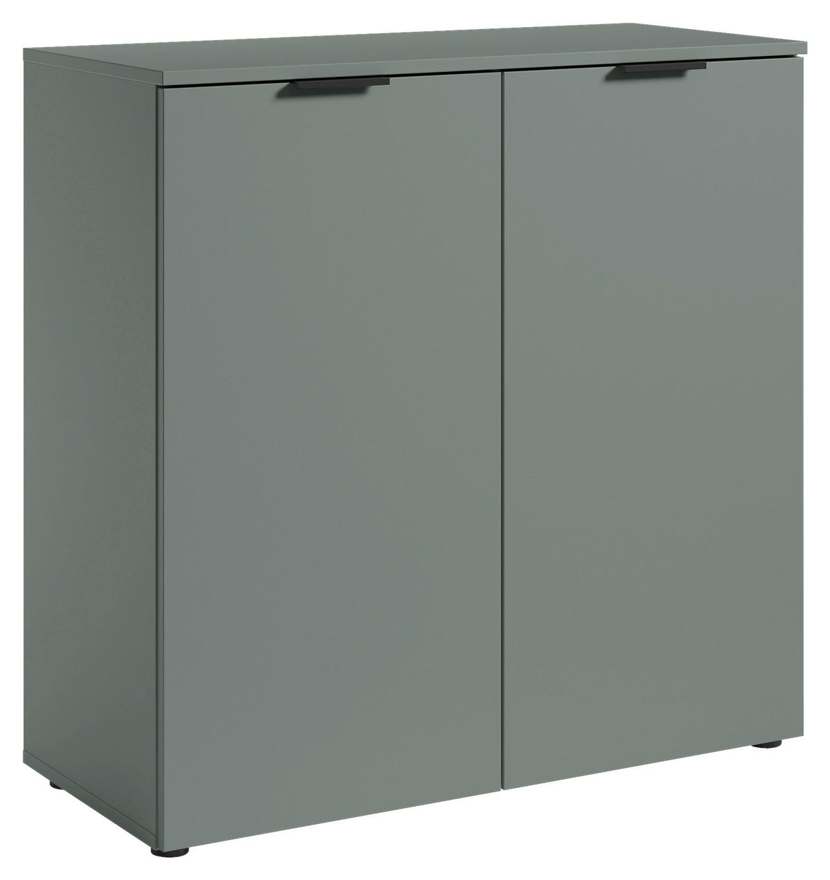 KOMODA  90/90/40 cm  žalfijazelena  - žalfijazelena/crna, Osnovno, pločasti materijal/plastika (90/90/40cm) - Xora