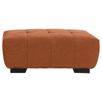 HOCKER Textil Orange  - Schwarz/Orange, Konventionell, Textil/Metall (106/40/72cm) - Hom`in