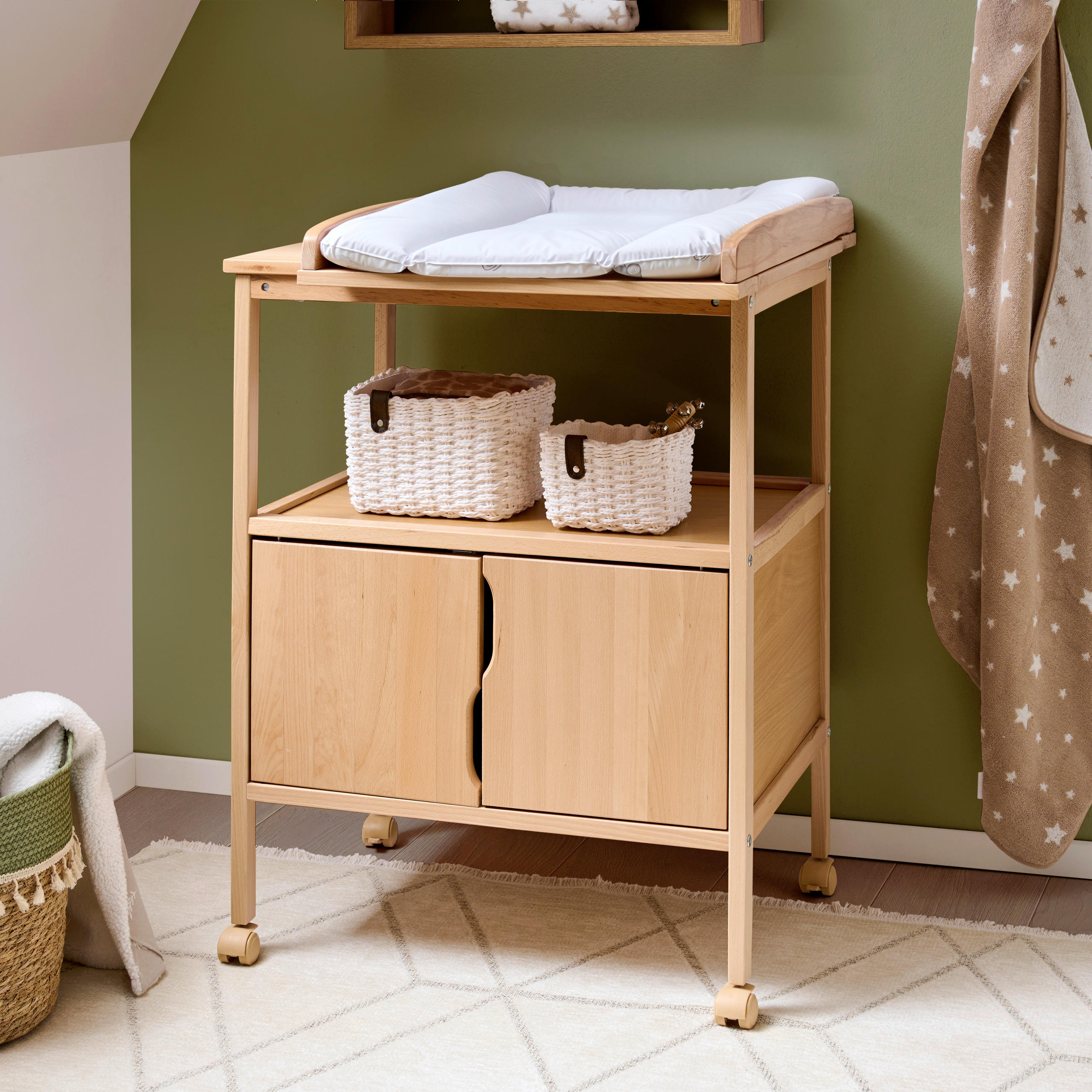 WICKELKOMMODE Naturfarben  - Naturfarben, Basics, Holz (68/70/90cm) - My Baby Lou
