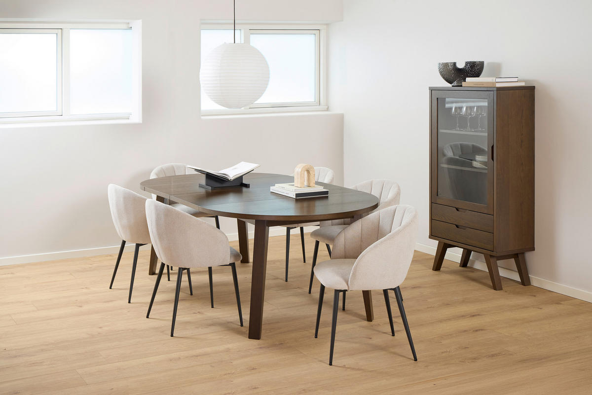 ESSTISCH Dunkelbraun rund  ausziehbar  - Dunkelbraun, Basics, Holz/Holzwerkstoff (220/75/120cm) - MID.YOU
